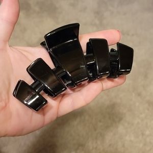 Teleties large black hair clip new
